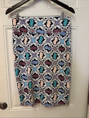 Disney Adult Patterned Pencil Skirt in Minnie Mouse Polka Dot Print size M raver